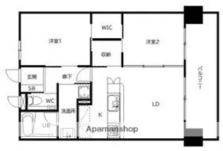 YAKUIN SQUARE【12階】の間取り