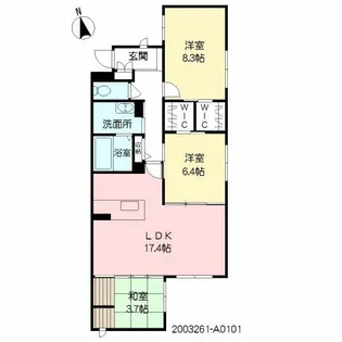 RESIDENTIAL PARK HIRAO【1階】の間取り