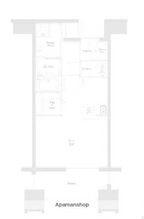 エンクレスト博多RIVERSIDE【1103号室】の間取り