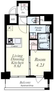 メゾン・ド・リエール博多【7階】の間取り