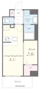 MAHORA天神【8階】の間取り