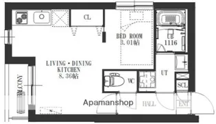 QUADOR唐人町Ⅱ【2階】の間取り