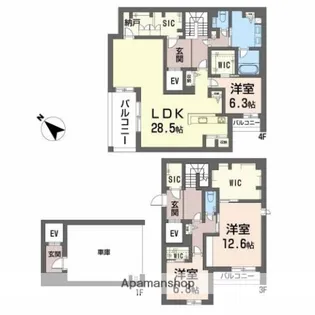 福岡県福岡市中央区浄水通【マンション】の間取り