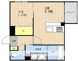 LIBTH高宮東Ⅱ【301号室】の間取り