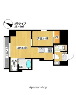 ADORE 六本松 PROUD【6階】の間取り
