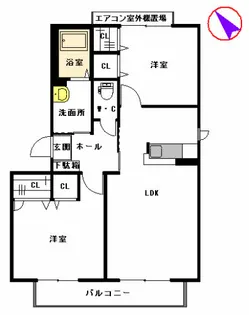 シャーメゾン大橋【201号室】の間取り