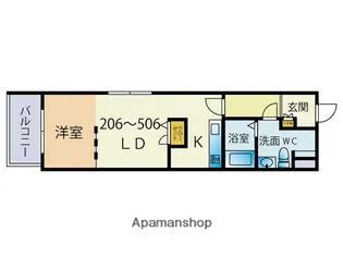 GRANPASEO大濠【4階】の間取り