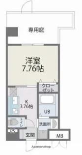 インプルーブ西新【1階】の間取り