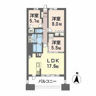 Nudgeone.照葉【12階】の間取り