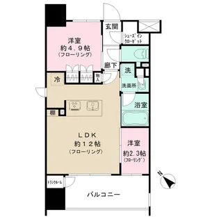 パークリュクス博多駅前【6階】の間取り