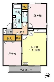 パークハイム皿山 C棟【2階】の間取り