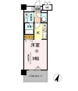 グランデール博多【6階】の間取り
