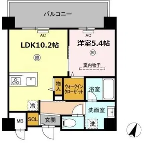 グランデール博多【4階】の間取り
