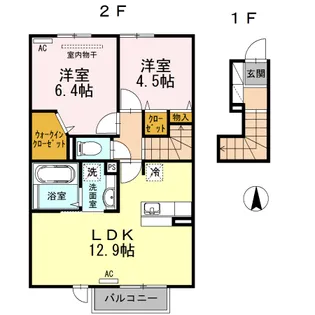 ロイヤルコート曰佐【2階】の間取り