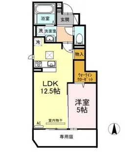 DーROOM中尾 弐番館【1階】の間取り