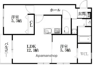 ロイズ大橋駅前【3階】の間取り