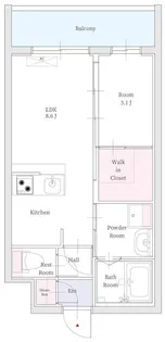 リアンレガーロ雑餉隈駅Ⅱ【5階】の間取り