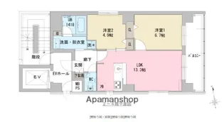 ロータス大濠パークサイド【501号室】の間取り