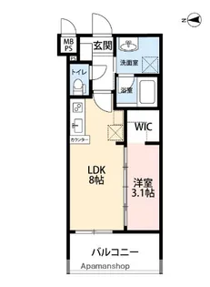ラ・シック長丘【3階】の間取り