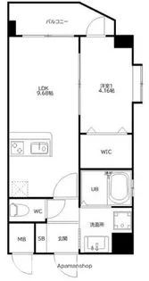 ラシュール・イン寺塚【1階】の間取り