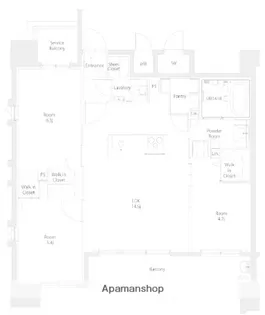 エンクレスト博多EXCEED【12階】の間取り