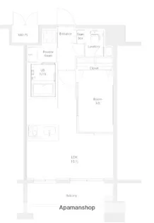 エンクレスト博多EXCEED【8階】の間取り