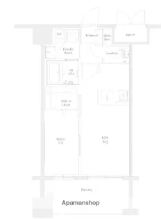 エンクレスト博多EXCEED【6階】の間取り