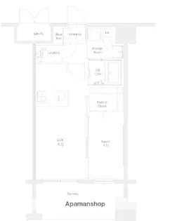 エンクレスト博多EXCEED【9階】の間取り