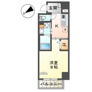 セラヴィ箱崎【6階】の間取り
