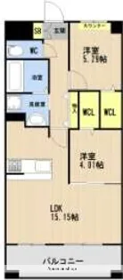 LIBTH上牟田WEST【3階】の間取り