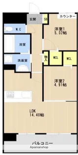 LIBTH上牟田EAST【501号室】の間取り