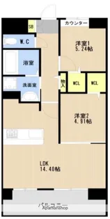 LIBTH上牟田EAST【305号室】の間取り