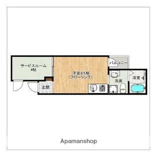ガレット南福岡【2階】の間取り