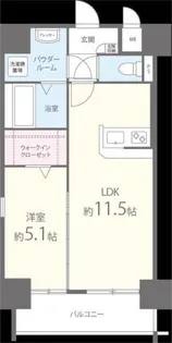 テイルガーデン博多【0805号室】の間取り