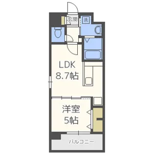 アストラル東比恵【5階】の間取り