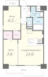 ファーストポイント東比恵【4階】の間取り