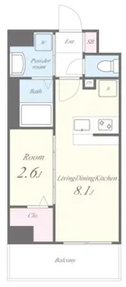 1LDKの間取り画像