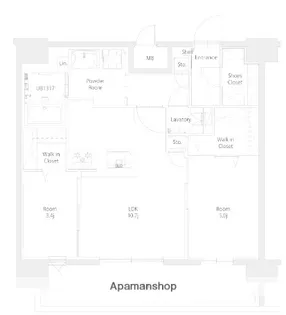 エンクレスト博多PARKSIDE【14階】の間取り