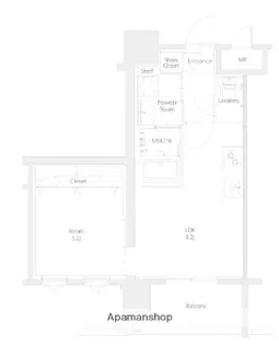 エンクレスト博多PARKSIDE【12階】の間取り