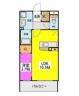 RAY GRAYD shinonome【2階】の間取り