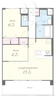 ALUNA箱崎【11階】の間取り