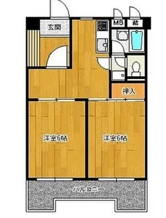 ダイアパレス大名702【7階】の間取り