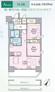インシグニア渡辺通【7階】の間取り