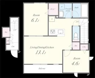 シャルマン土井III【204号室】の間取り