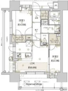 アクタス福岡県庁前グランネクスト【701号室】の間取り