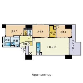 ビエラコート薬院【604号室】の間取り