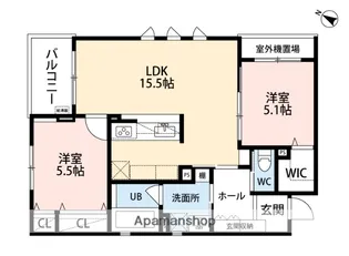 PRIME SECURE ITO【302号室】の間取り