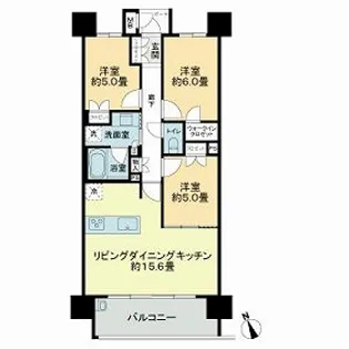 MJR千早ミッドスクエア【14階】の間取り