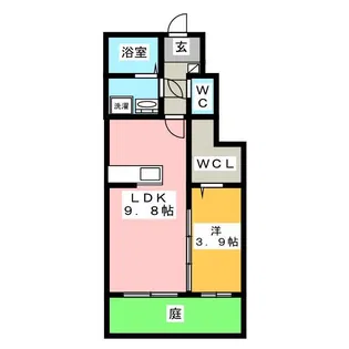 プリエアムール【1階】の間取り