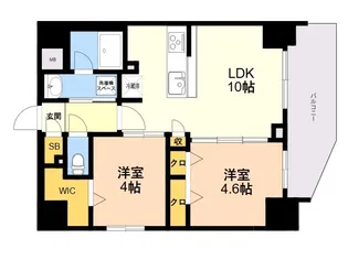 S-RESIDENCE薬院aureate【9階】の間取り